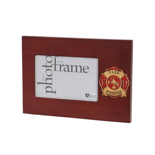 Firefighter Medallion 4-Inch by 6-Inch Desktop Picture Frame by The Military Gift Store