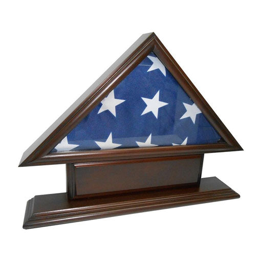 Flags Connections - Coin and Coins 5'x9' Flag Case for Veteran / Funeral / Burial Flag - With Name Plate. by The Military Gift Store