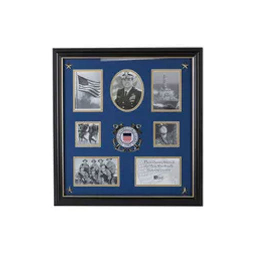 U.S. Coast Guard Medallion 7 Picture Collage Frame with Stars by The Military Gift Store