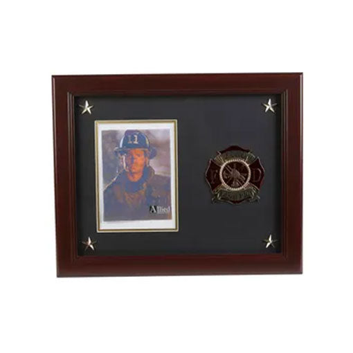 Firefighter Medallion 5-Inch by 7-Inch Picture Frame with Stars by The Military Gift Store