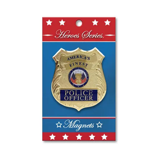 Flags Connections - Heroes Series Police Medallion Large Magnet - 3.75 Inches. by The Military Gift Store