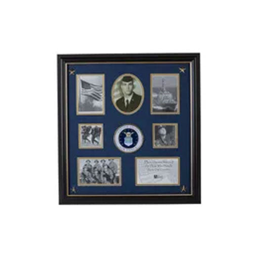 U.S. Air Force Medallion 7 Picture Collage Frame with Stars by The Military Gift Store
