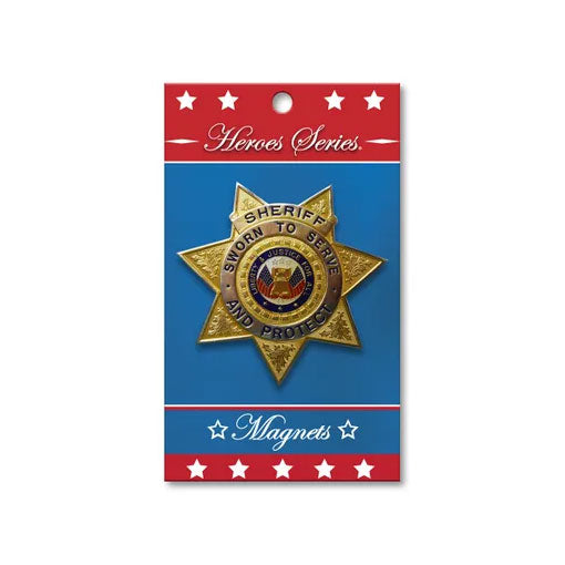 Flags Connections - Heroes Series Sheriff Medallion Large Magnet - 3.75 Inches. by The Military Gift Store