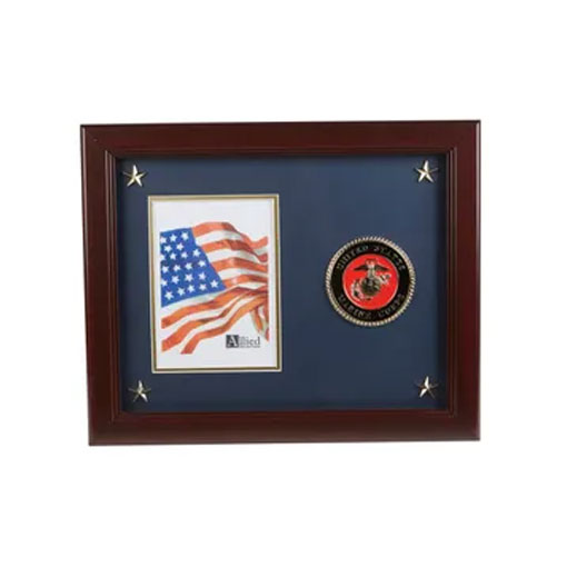 U.S. Marine Corps Medallion 5-Inch by 7-Inch Picture Frame with Stars by The Military Gift Store