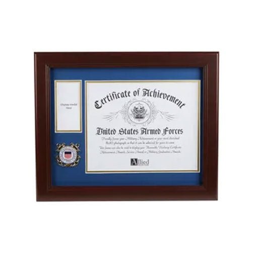 U.S. Coast Guard Medallion 8-Inch by 10-Inch Certificate and Medal Frame by The Military Gift Store