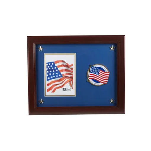 American Flag Medallion 5-Inch by 7-Inch Picture Frame with Stars by The Military Gift Store