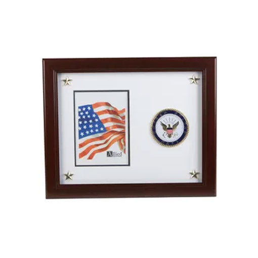 U.S. Navy Medallion 5-Inch by 7-Inch Picture Frame with Stars by The Military Gift Store