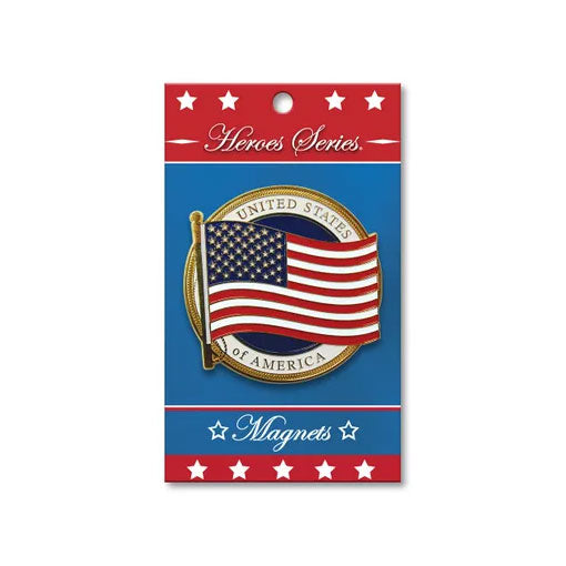 Flags Connections - Heroes Series US Flag Medallion Large Magnet - 3.75 Inches. by The Military Gift Store
