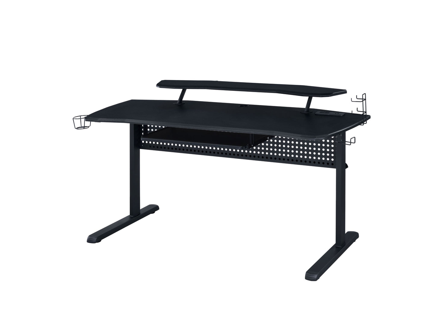 ACME Vildre Gaming Table w/USB Port, Black Finish 93132