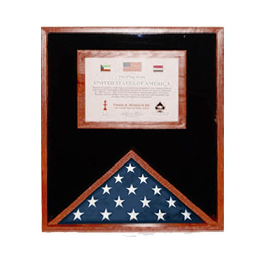 Flag Display Case - Cherry Material. by The Military Gift Store