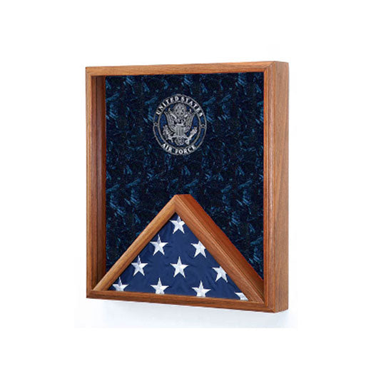 Flags Connections - Air Force Flag Display Case - USAF Flag Case - Fit 3' x 5'. by The Military Gift Store