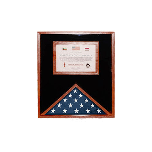 Flag and Document Case for 3ft x 5ft US Made - Oak. by The Military Gift Store