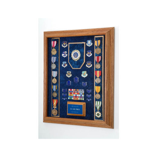 Flags Connections - Air Force Awards Display Case - Oak Material. by The Military Gift Store