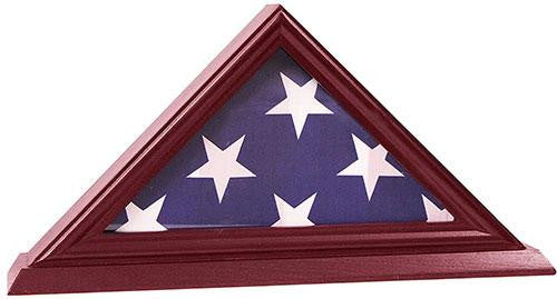 3'x5' Flag Display Case, Shadow Box (Not for Burial Funeral Flag), Cherry Finish by The Military Gift Store