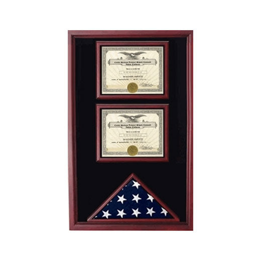 2 Documents Flag Display Cases - Fit 3" x 5" Flag. by The Military Gift Store