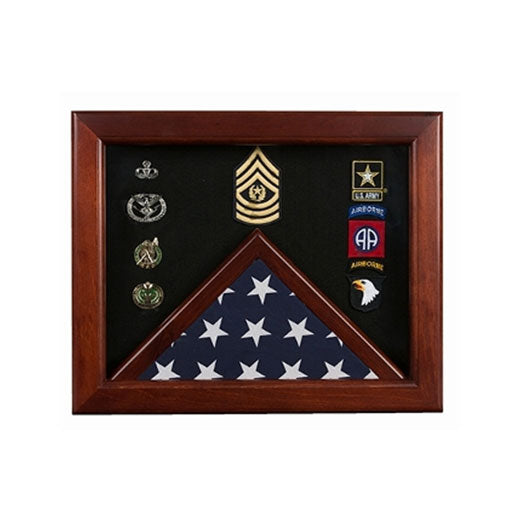 Master Sergeant Flag Display Cases - Master Sergeant Gift - Oak Material. by The Military Gift Store