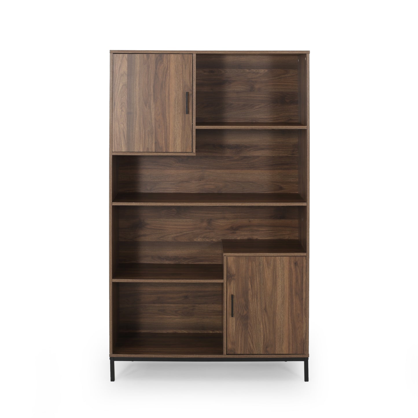 Joaquin bookcase with storage, walnut