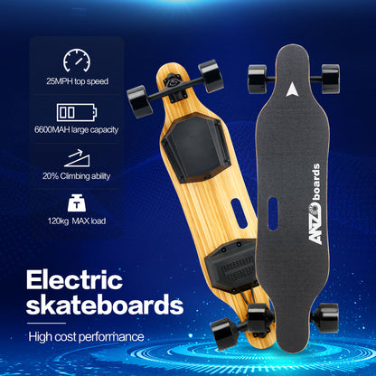 Electric Skateboard for Adults with Remote Electric Longboard Speed up to 25mph for Youths, 1200W Brushless Motor, 18Miles Range, load 120kg.