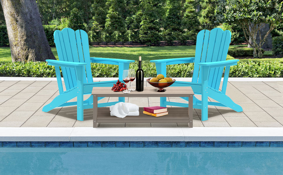 Resistant Adirondack Chair for Patio Deck Garden
Plastic Adirondack Chair, Fire Pit Chair, Blue,1 piece.