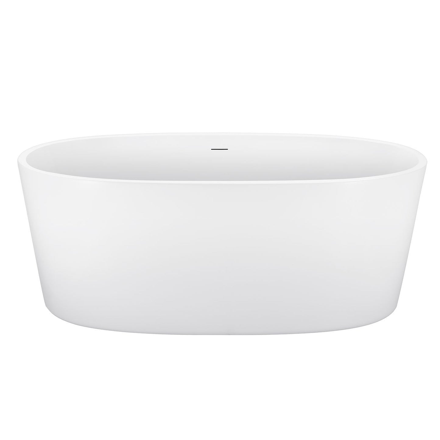 59" 100% Acrylic Freestanding Bathtub，Contemporary Soaking Tub，white Bathtub