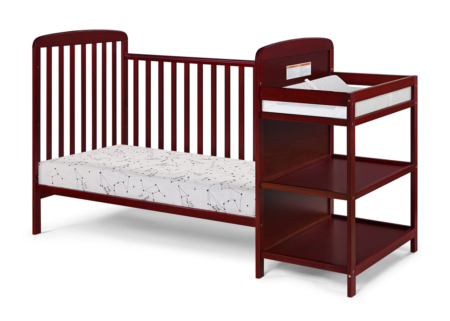 Ramsey Crib and Changer Combo Cherry