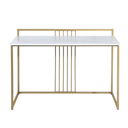 46.5" Writing desk - marble top & gold leg