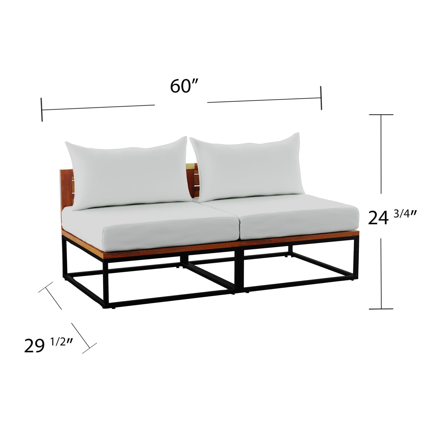 Taradale Modular Outdoor Loveseat w/ Cushions