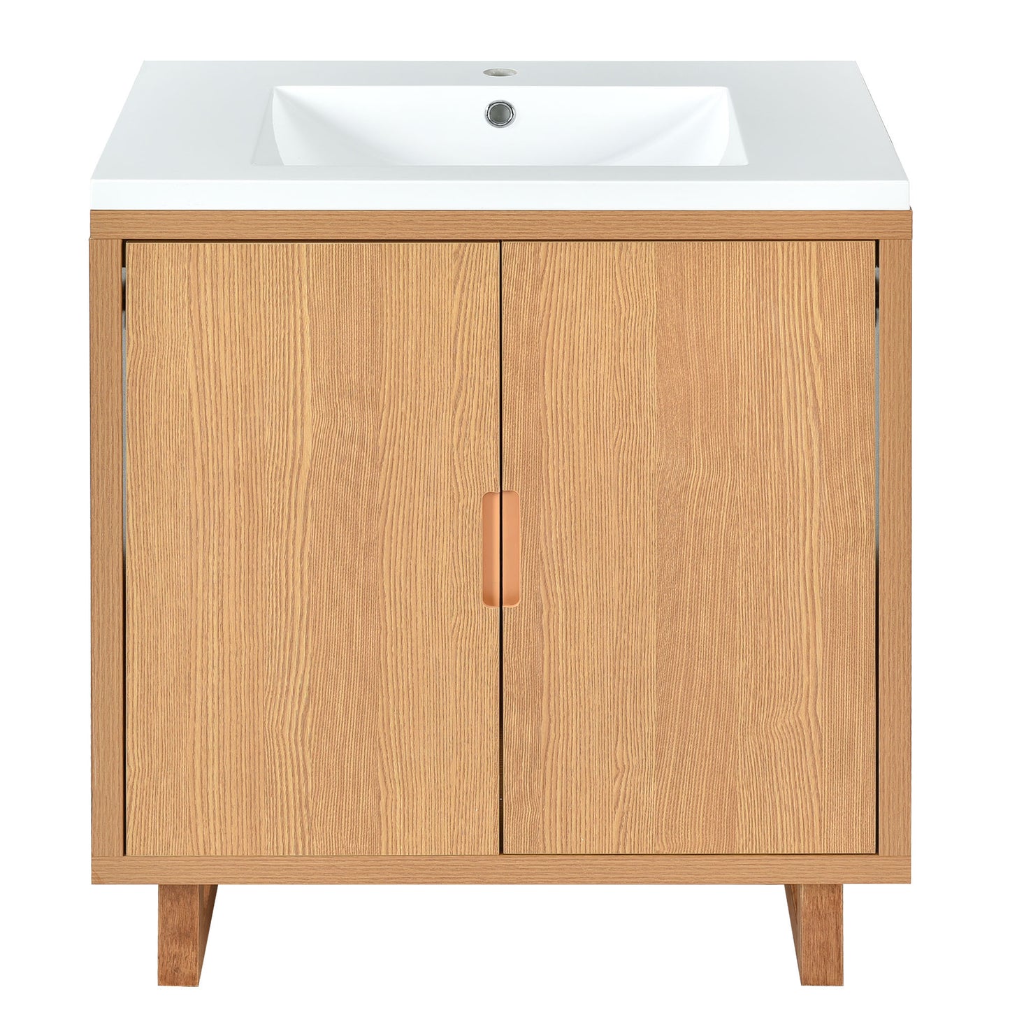 30" Bathroom vanity Set with Sink，Combo Cabinet ，Bathroom Storage Cabinet,Solid Wood Frame