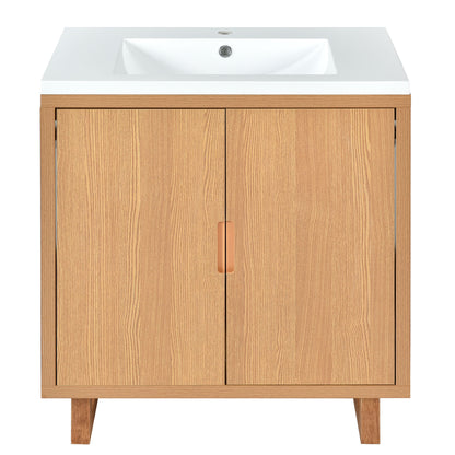 30" Bathroom vanity Set with Sink，Combo Cabinet ，Bathroom Storage Cabinet,Solid Wood Frame