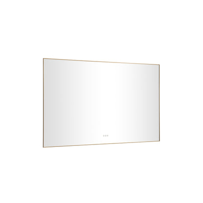 Super Bright Led Bathroom Mirror with Lights, Metal Frame Mirror Wall Mounted Lighted Vanity Mirrors for Wall, Anti Fog Dimmable Led Mirror for Makeup, Horizontal/Verti