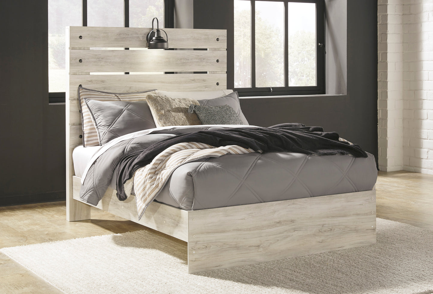 Ashley Cambeck Whitewashed Casual Full Panel Bed B192B3