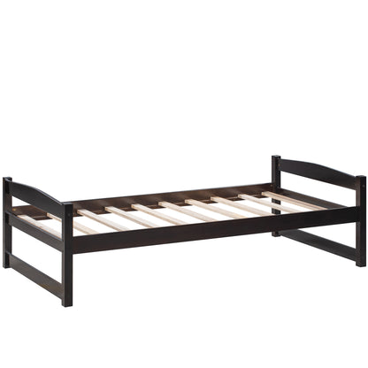 Wooden Daybed with Trundle, Twin Size Captain’s Bed, Espresso(New)