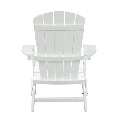 Elymus Outdoor 3 Pieces Plastic Adirondack Chair with Table