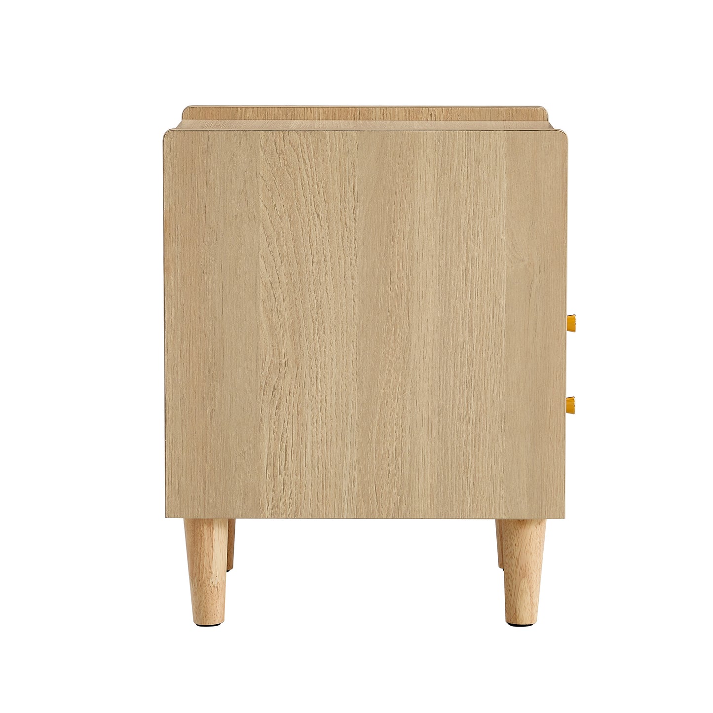 Modern simple storage cabinet MDF Board bedside cabinet Japanese rattan bedside cabinet Small household furniture bedside table.Applicable to dressing table in bedroom, porch, living room.2 Drawers