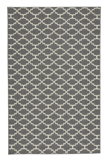 Ashley Nathanael Gray+Cream Casual 8' x 10' Rug R402131