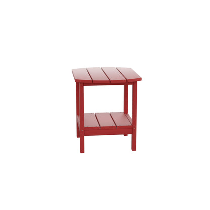 HDPE side table,adirondack table,porch table, patio table for outdoor and pool Red