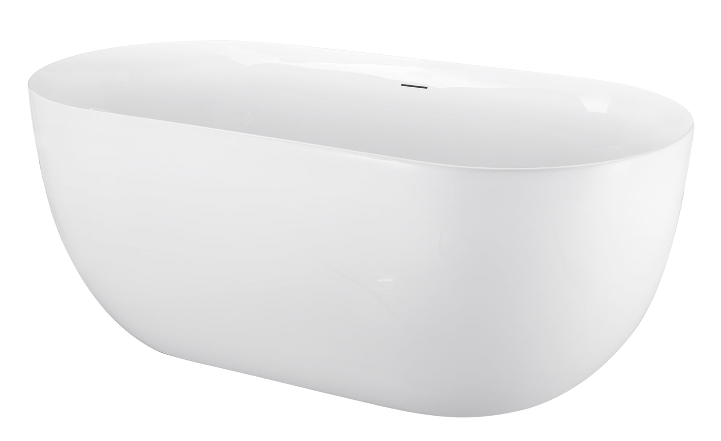 67" 100% Acrylic Freestanding Bathtub，Contemporary Soaking Tub，white Bathtub