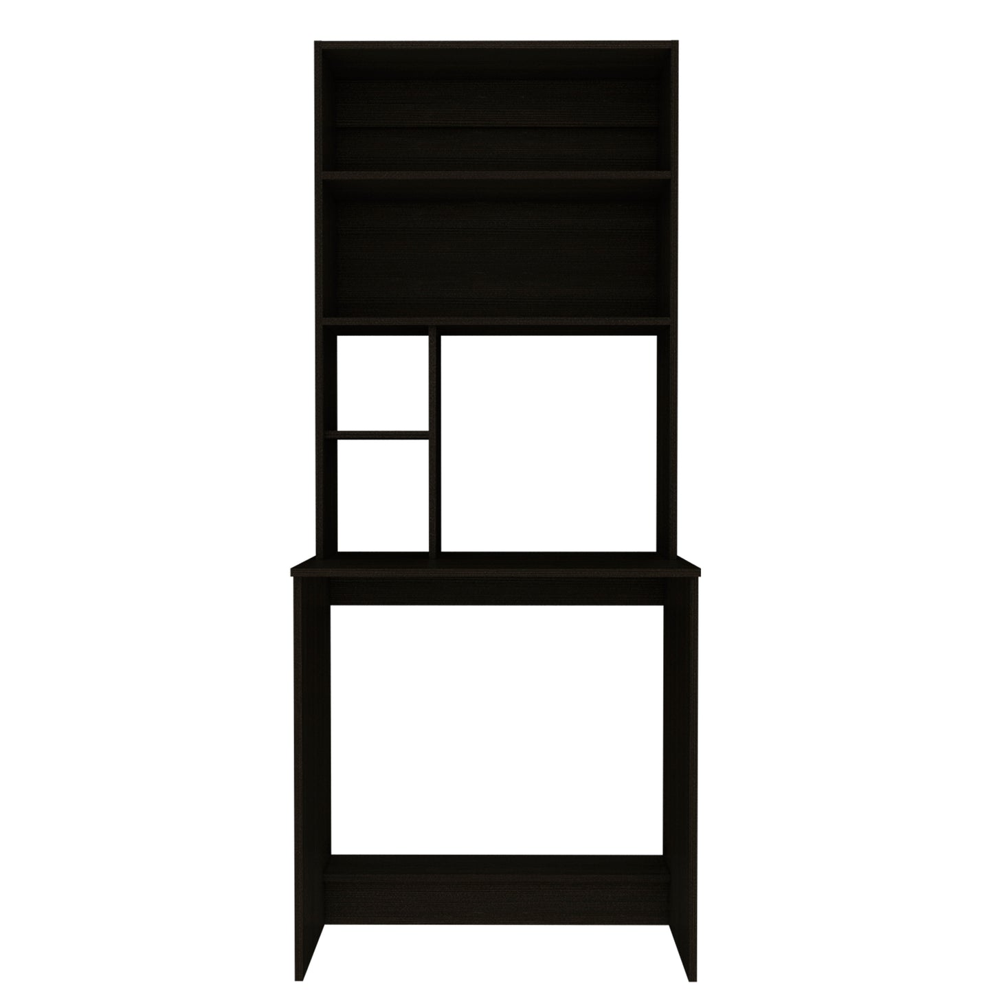 Halaby 4-Shelf Computer Desk with Hutch Black Wengue