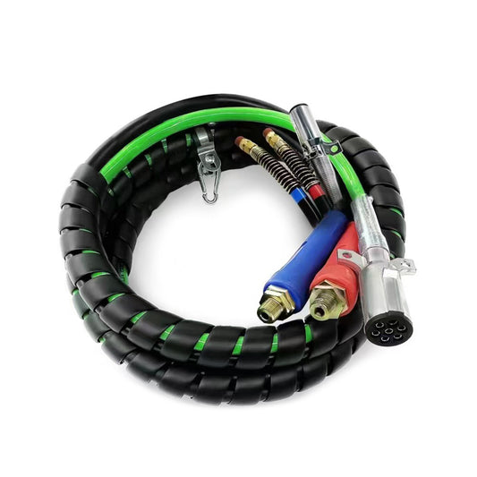 15FT 3-in-1 Wrap Set Air Line Hose Assemblies for Semi Truck Tractor Trailer