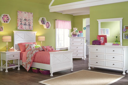 Ashley Kaslyn White Casual Twin Panel Bed B502B2