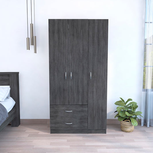 Rowaton 2-Drawer 3-Door  Armoire Smokey Oak