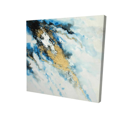 Blue and gold marble - 08x08 Print on canvas