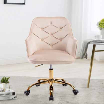 COOLMORE Velvet Swivel Shell Chair for Living Room ,Office chair , Modern Leisure Arm Chair  Beige