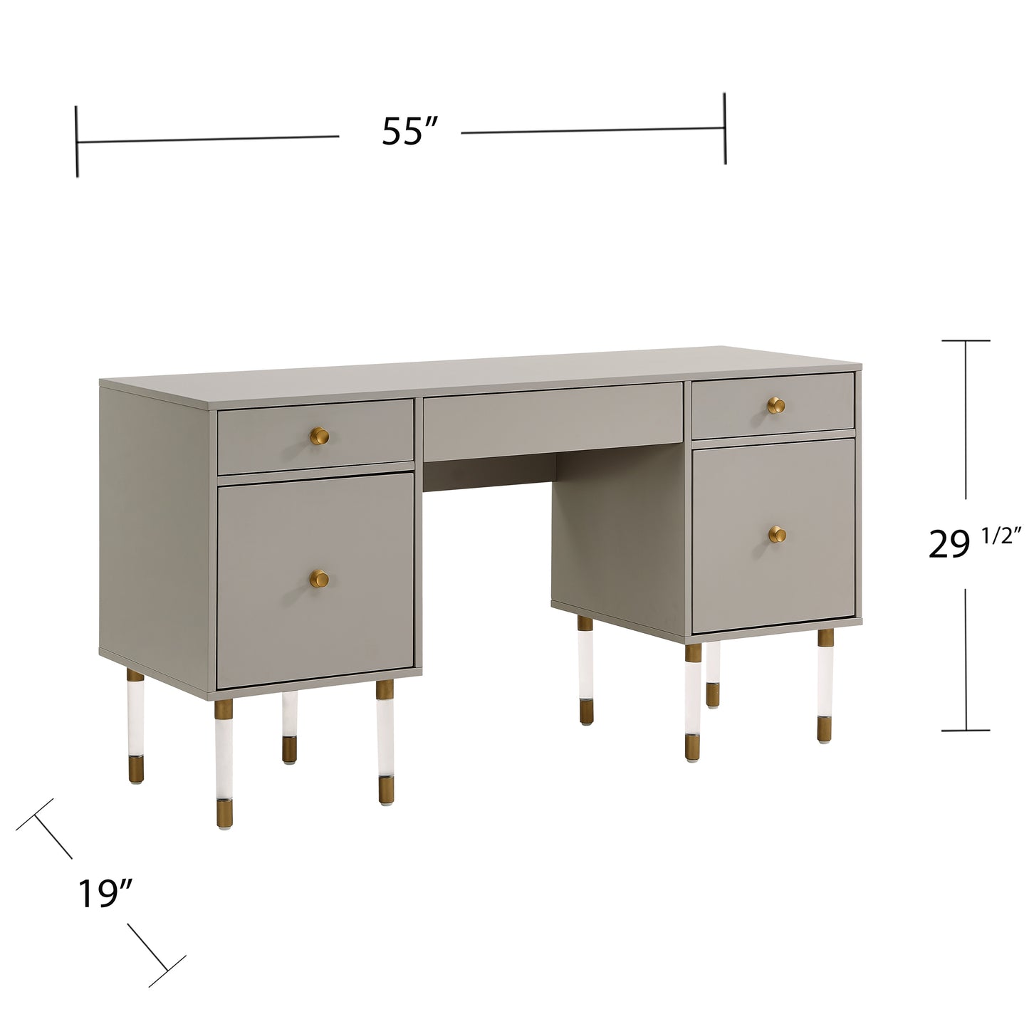 Helston Gray Writing Desk