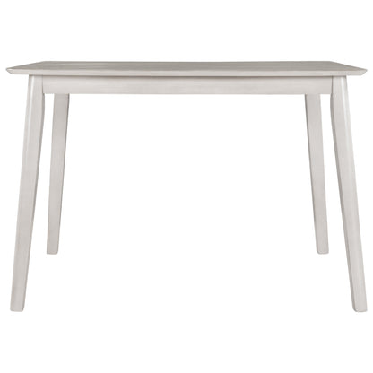 TOPMAX Farmhouse Rustic WoodKitchen Dining Table,Light Grey+White