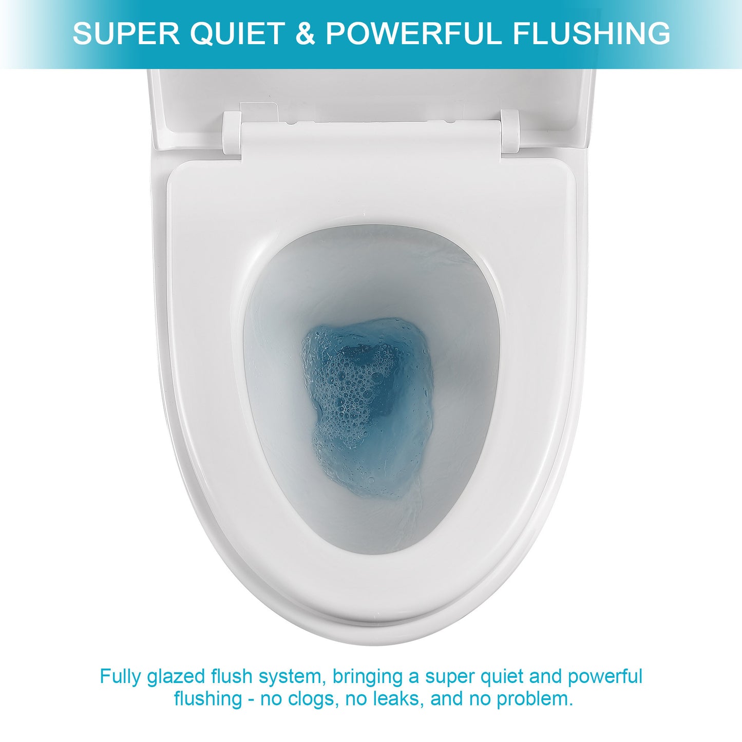 Ceramic One Piece Toilet,Single Flush with Soft Clsoing Seat