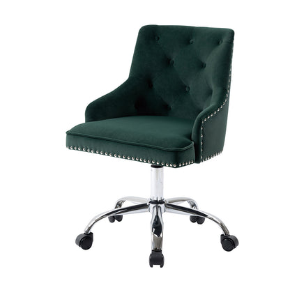 Home Office Chair, Velvet Office Chair, Adjustable Armchair Cute Desk Chair