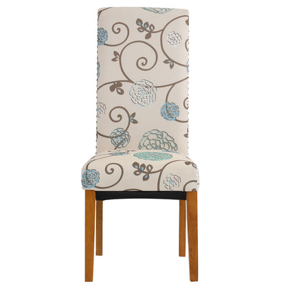 Bionic Beige Pattern Dining Chair with Nail Head Trim, Set of 2