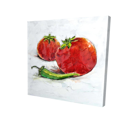 Tomatoes with jalapeño - 32x32 Print on canvas
