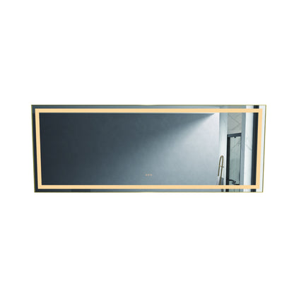 118in. W x36 in. H Framed LED Single Bathroom Vanity Mirror in Polished Crystal Bathroom Vanity LED Mirror with 3 Color Lights Mirror for Bathroom Wall